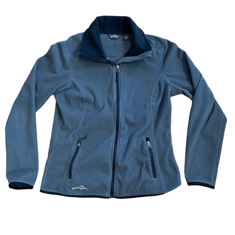 Eddie Bauer Womens Full Zip Jacket Gray Medium